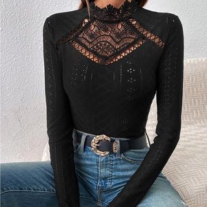 Lace frenchy bodysuit